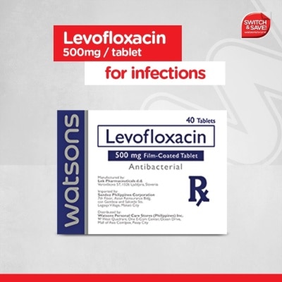 WATSONS GENERICS Levofloxacin 500mg 1 Tablet [PRESCRIPTION REQUIRED]