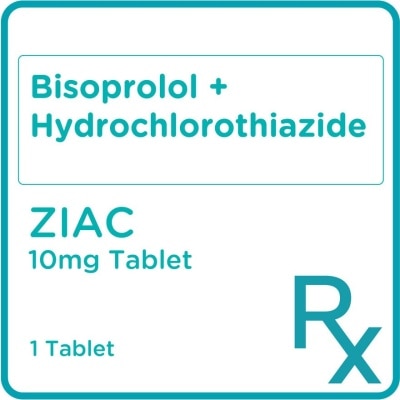 ZIAC Bisoprolol + Hydrochlorothiazide 10mg 1 Tablet [Prescription Required]