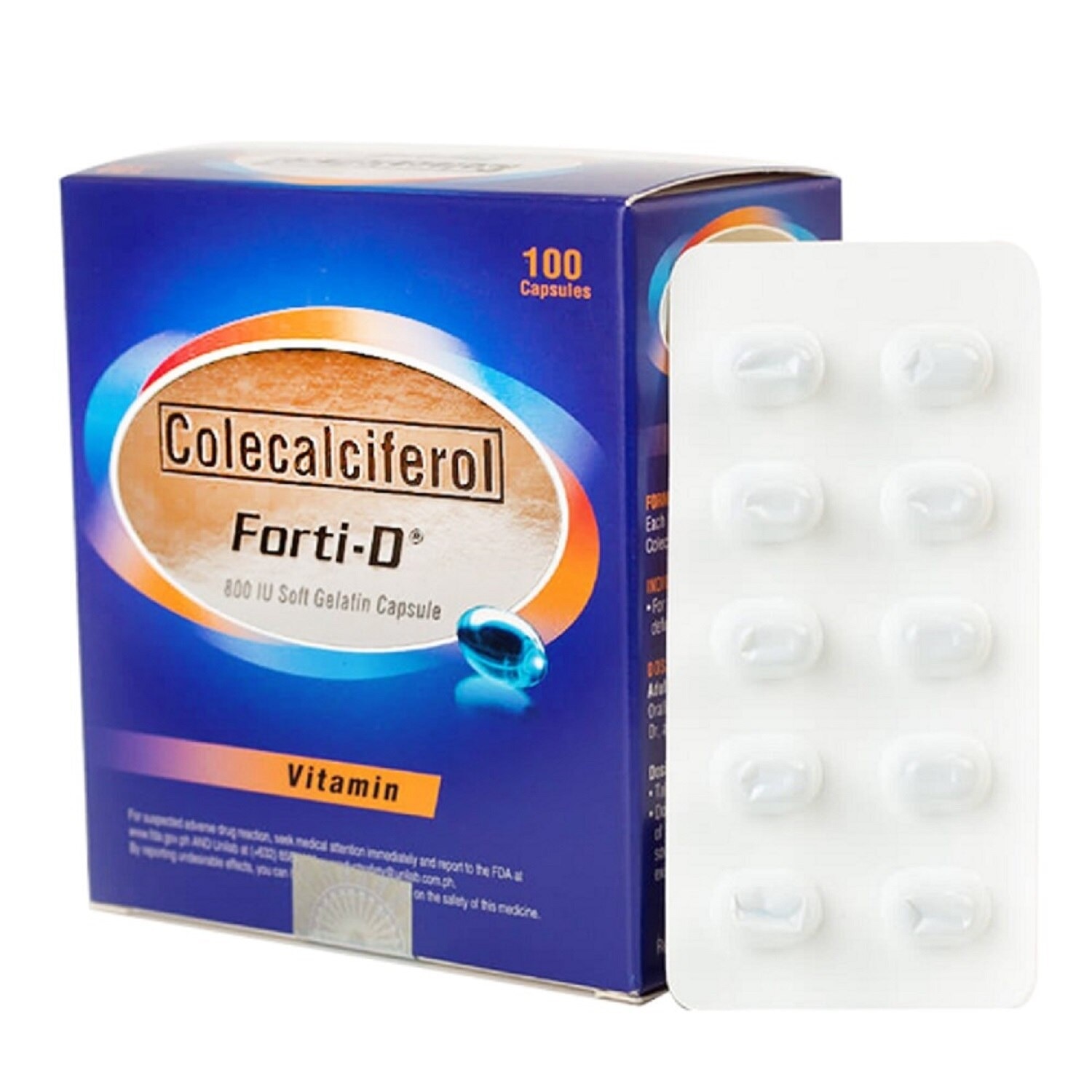 Colecalciferol 800IU 1 Softgel Capsule (sold per piece)