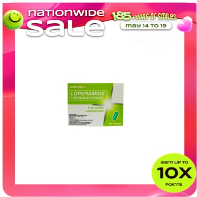 WATSONS GENERICS - WATSONS GENERICS Loperamide 2mg Capsule - Sold Per Piece (Expiry: June 2027)