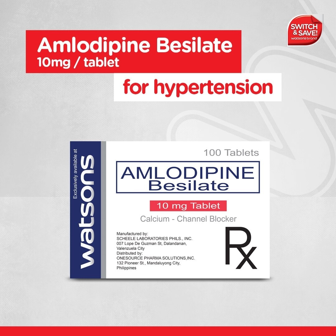 Watsons Amlodipine10mg 1tablet[PRESCRIPTION REQUIRED]