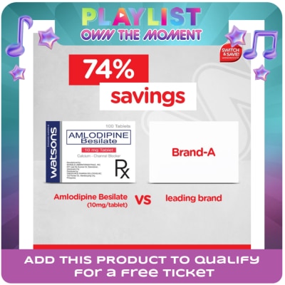 WATSONS GENERICS - Watsons Amlodipine10mg 1tablet[PRESCRIPTION REQUIRED]