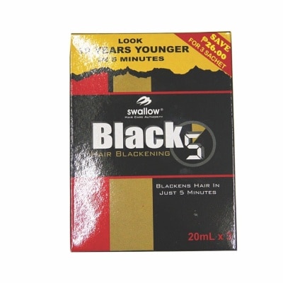 SWALLOW Black 5 Hair Blackening Solution 20mlx3