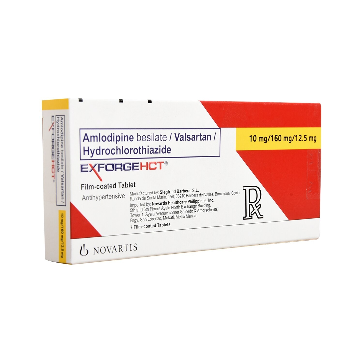 Amlodipine Besilate + Valsartan + Hydrochlorothiazide 10mg /160mg/12.5mg 1 Tablet [PRESCRIPTION REQUIRED]