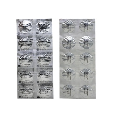 SYMDEX Paracetamol Phenylpropanolamine HCl Chlrophenamine maleate 325mg/25mg/2mg Tablets