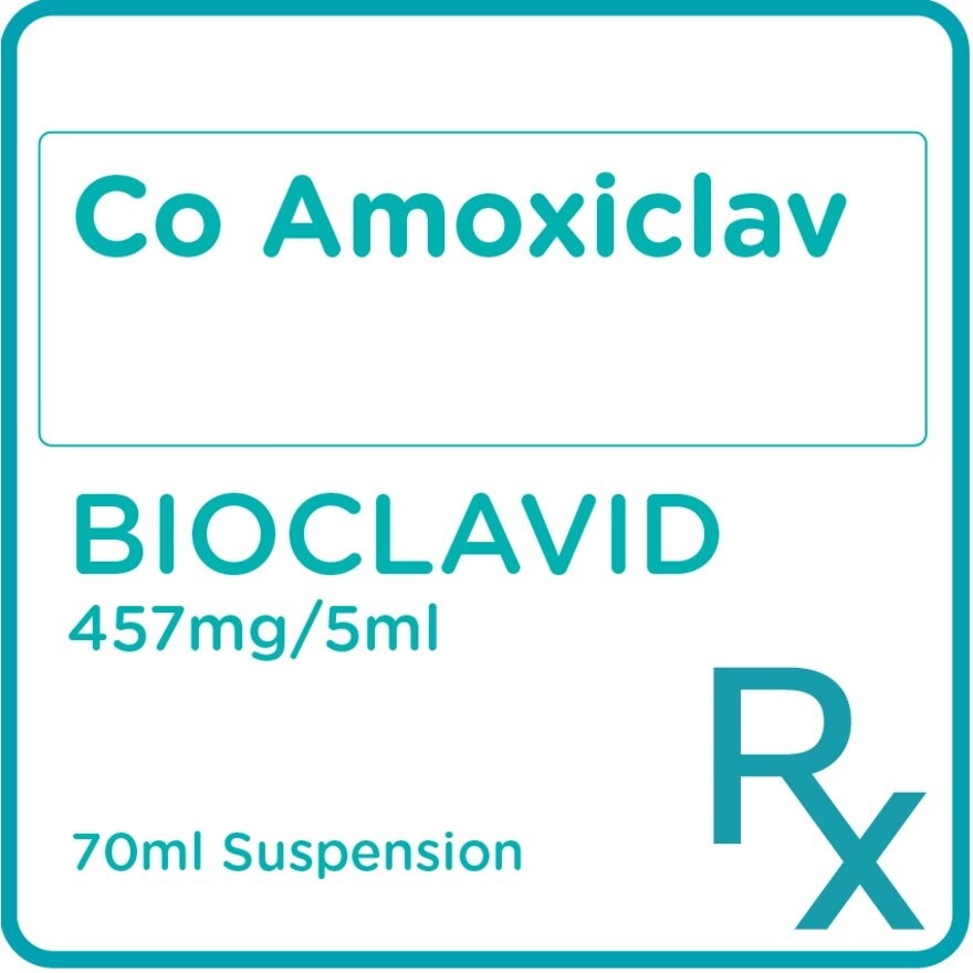 Co-Amoxiclav 400 mg/57 mg/5 mL Powder For Oral Suspension 70ml [PRESCRIPTION REQUIRED]