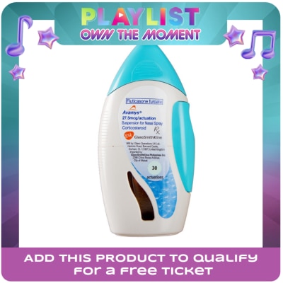 AVAMYS - Fluticasone furoate 27.5mcg Nasal Spray 30 Doses 1 Bottle [PRESCRIPTION REQUIRED]