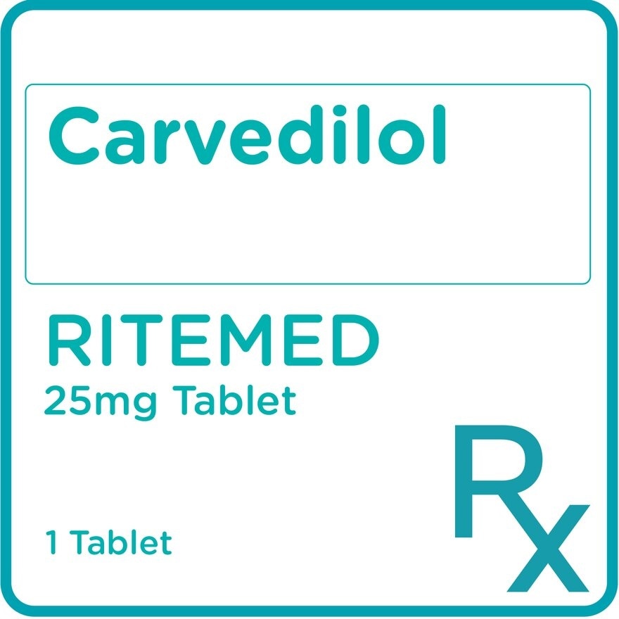 Ritemed Carvedilol 25mg 1tablet