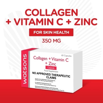 WATSONS GENERICS Collagen + Vitamin C + Zinc 1 Capsule