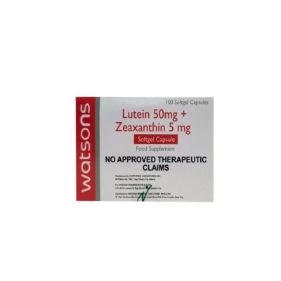 WATSONS GENERICS WATSONS GENERICS Lutein 10mg Plus Zeaxanthin 1mg Softgel Capsule Sold Per Piece