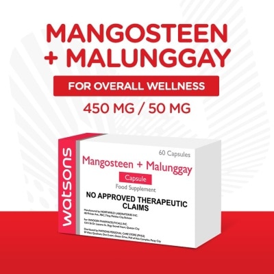 WATSONS GENERICS Mangosteen + Malunggay 50mg 1 Capsule