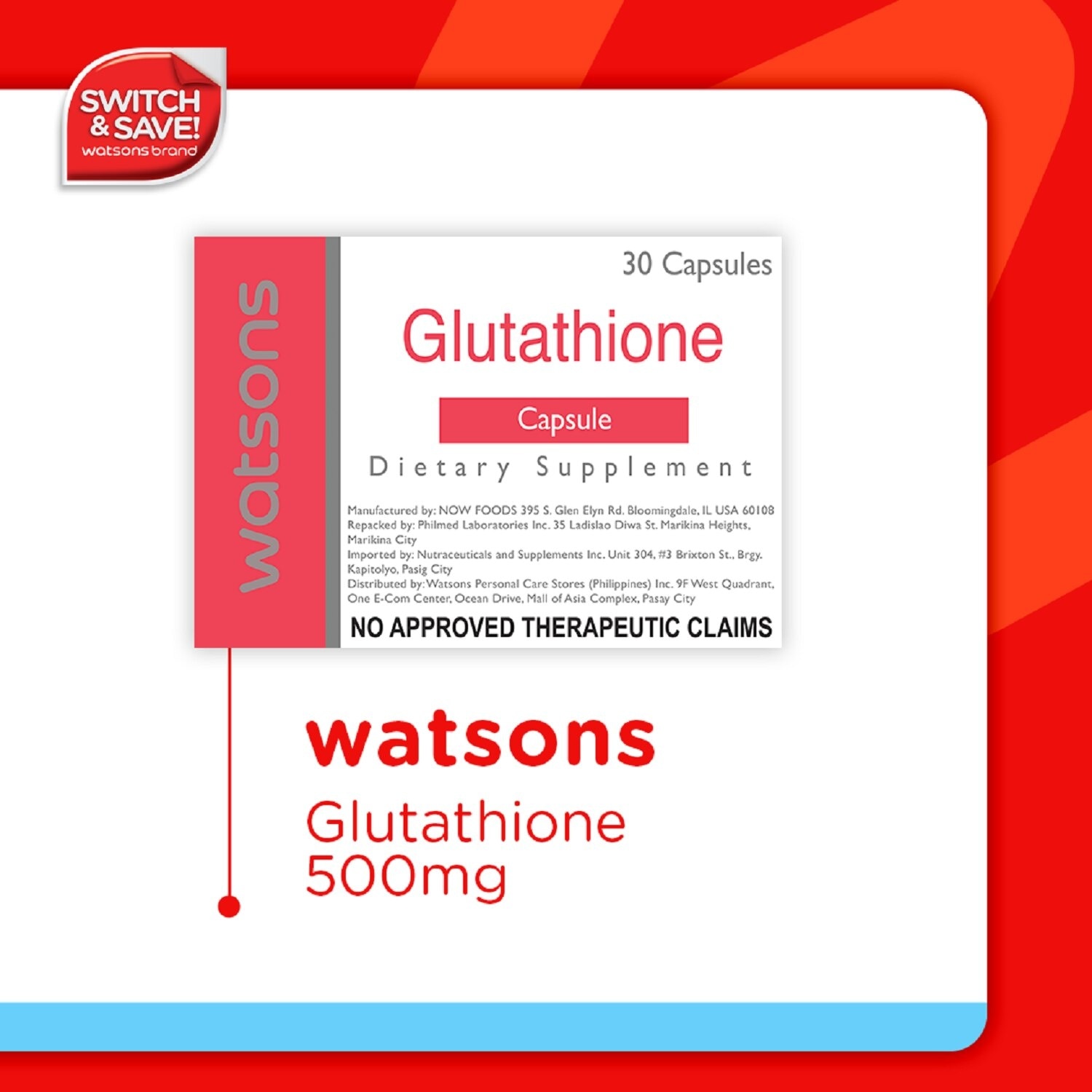 Watsons Glutathione and Milk Thistle + Alpha Lipoic Acid Capsules