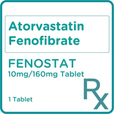 FENOSTAT Atorvastatin  10mg Fenofibrate 160mg  1 Tablet [PRESCRIPTION REQUIRED]