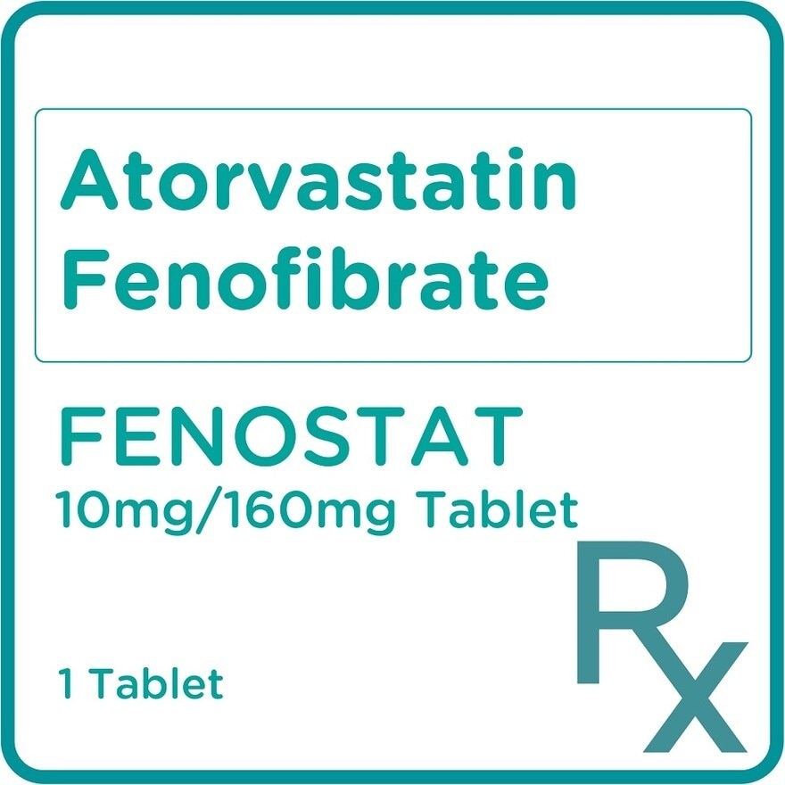 Atorvastatin  10mg Fenofibrate 160mg  1 Tablet [PRESCRIPTION REQUIRED]