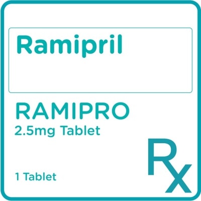 RAMIPRO Ramipril 2.5mg 1 Tablet [PRESCRIPTION REQUIRED]