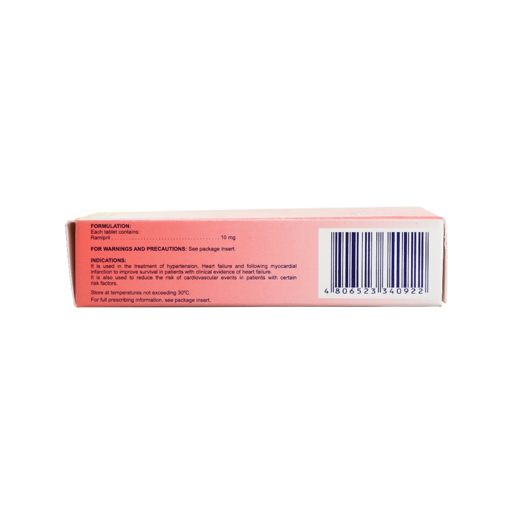 Ramipril 10mg 1 Tablet [PRESCRIPTION REQUIRED]