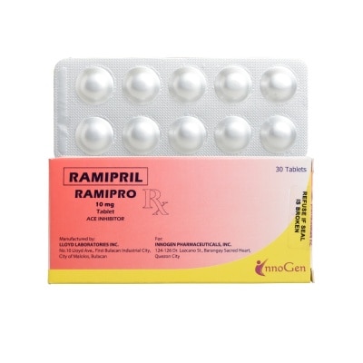 RAMIPRO RAMIPRO Ramipril 10mg Sold Per Piece [PRESCRIPTION REQUIRED]
