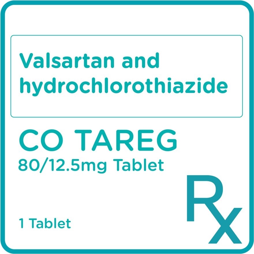 CO TAREG Co Tareg Valsartan 80mg+ HCTZ 12.5mg Sold Per Piece [Prescription Required]