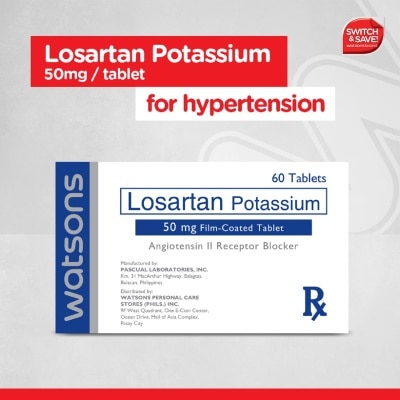 WATSONS GENERICS Watsons Losartan 50mg 1tablet [PRESCRIPTION REQUIRED]