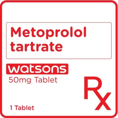 WATSONS GENERICS Metoprolol Tartrate 50mg 1 Tablet [PRESCRIPTION REQUIRED]