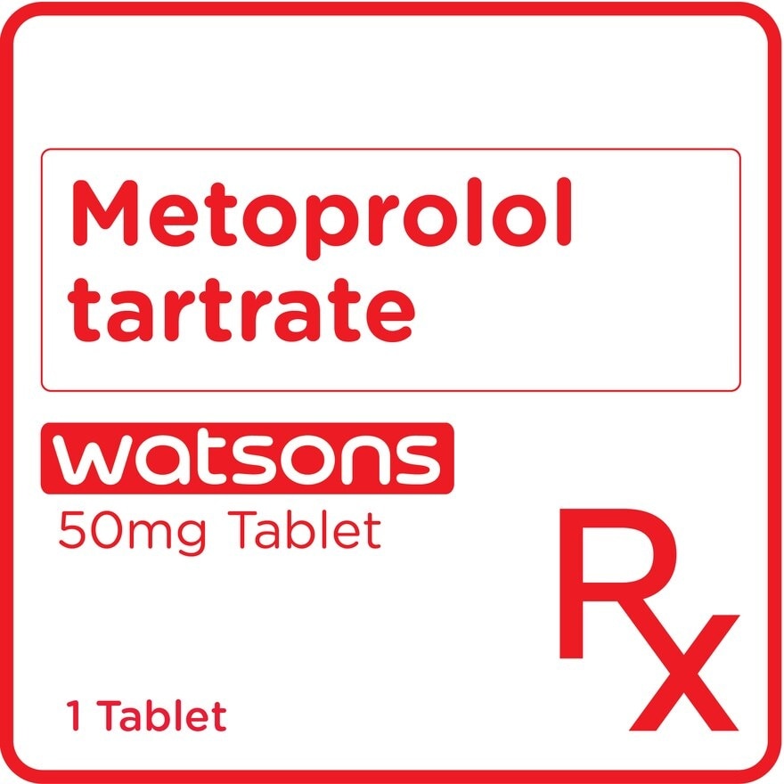 Metoprolol Tartrate 50mg 1 Tablet [PRESCRIPTION REQUIRED]