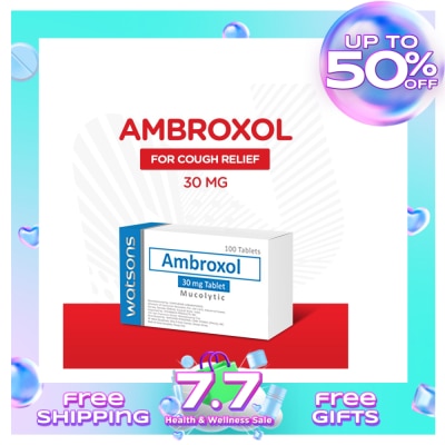 WATSONS GENERICS Ambroxol hydrochloride 30mg Tablet x 1 Tablet