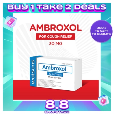 WATSONS GENERICS Ambroxol hydrochloride 30mg Tablet x 1 Tablet