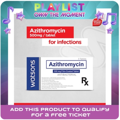 WATSONS GENERICS - Azithromycin 500mg 1 Tablet [PRESCRIPTION REQUIRED]