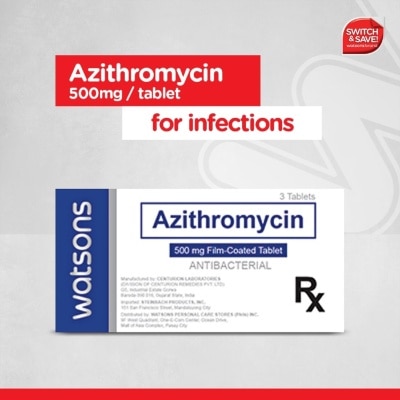 WATSONS GENERICS Azithromycin 500mg 1 Tablet [PRESCRIPTION REQUIRED]