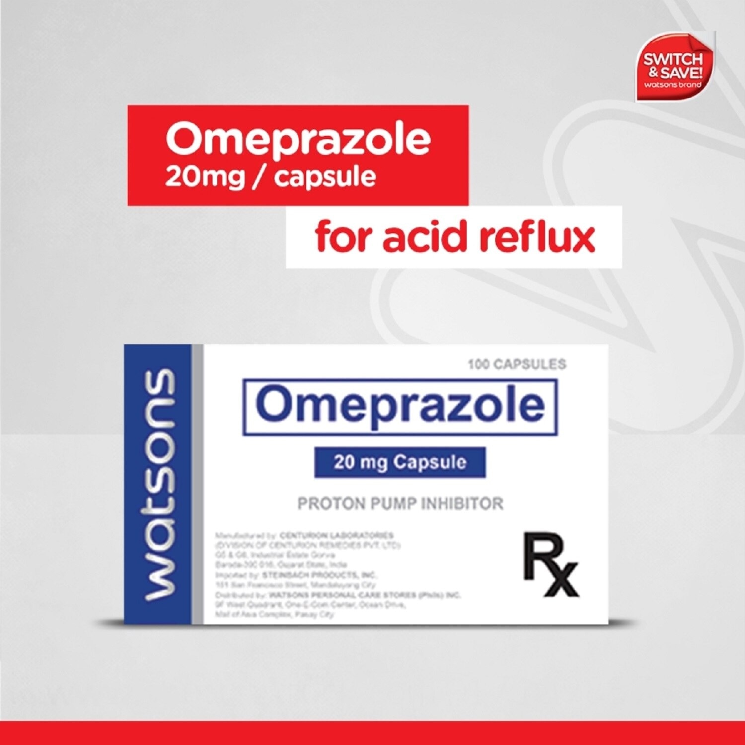 WATSONS GENERICS Omeprazole 20mg Sold Per Piece [PRESCRIPTION REQUIRED]