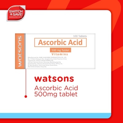 WATSONS GENERICS Ascorbic acid 500mg 1 Tablet