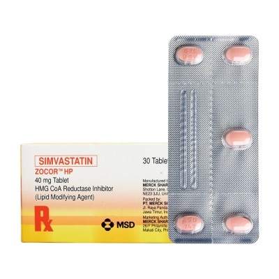 ZOCOR Simvastatin 40mg 1 Tablet [PRESCRIPTION REQUIRED]