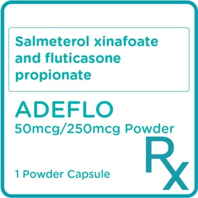 ADEFLO Salmeterol Fluticasone 50 mcg/250 mg Inhalation 1 Powder Capsule [PRESCRIPTION REQUIRED]