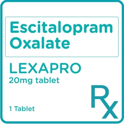LEXAPRO - Escitalopram Oxalate 20mg 1 Tablet [PRESCRIPTION REQUIRED]