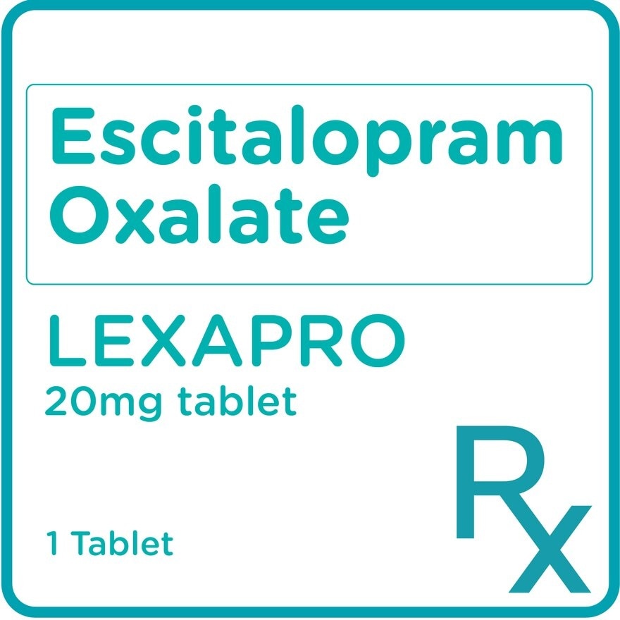 Escitalopram Oxalate 20mg 1 Tablet [PRESCRIPTION REQUIRED]