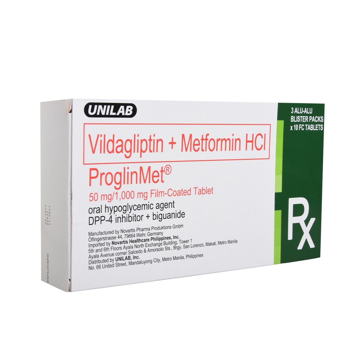 Vildagliptin + Metformin 50mg/1000mg 1 Tablet [PRESCRIPTION REQUIRED]