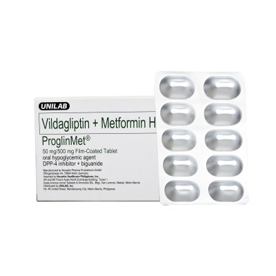 PROGLIN Vildagliptin + Metformin 50mg/500mg 1 Tablet [PRESCRIPTION REQUIRED]