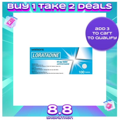 WATSONS GENERICS WATSONS GENERICS Loratadine 10mg/ Tablet Sold Per Piece [PRESCRIPTION REQUIRED]