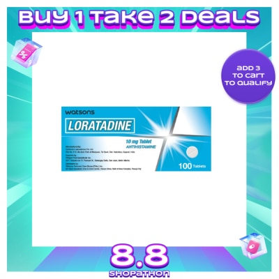 WATSONS GENERICS WATSONS GENERICS Loratadine 10mg/ Tablet Sold Per Piece [PRESCRIPTION REQUIRED]