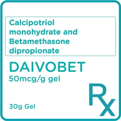 DAIVOBET Calcipotriol Monohydrate and Betamethasone Dipropionate 50mcg/g 30g Gel [PRESCRIPTION REQUIRED]