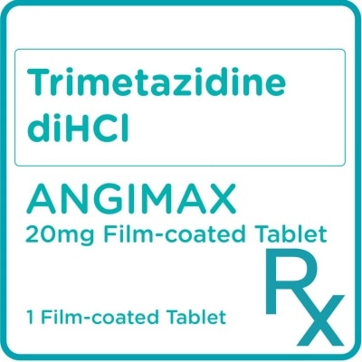 ANGIMAX Trimetazidine diHCl 20mg 1 Film-coated Tablet [PRESCRIPTION REQUIRED]