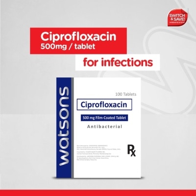 WATSONS GENERICS WATSONS GENERICS Ciprofloxacin 500mg 1 Tablet (Ecpiry: Dec 31, 2025) [PRESCRIPTION REQUIRED]