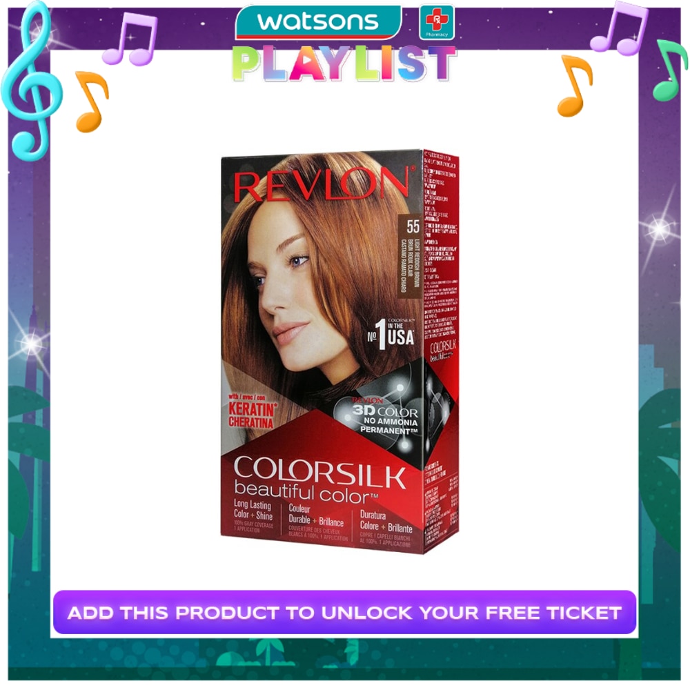 Colorsilk Hair Color Light Reddish Brown 55