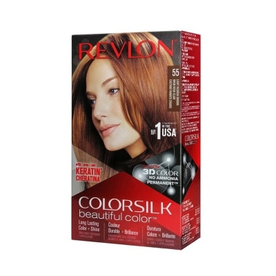 REVLON Colorsilk Hair Color Light Reddish Brown 55