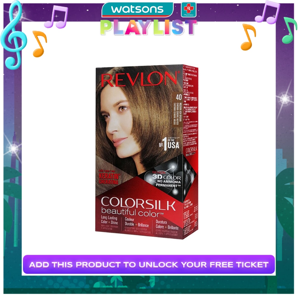 ColorSilk Beautiful Color 3D Color Gel Technology Permanent + No Ammonia 40 Medium Ash Brown