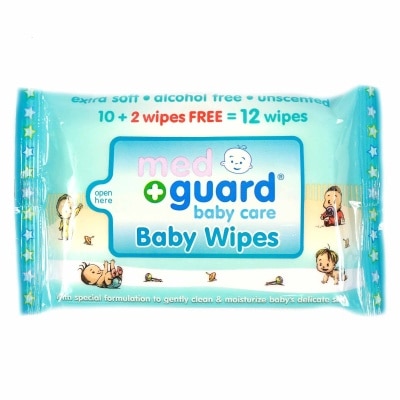 MED GUARD Baby Wipes 10 plus 2 Sheets