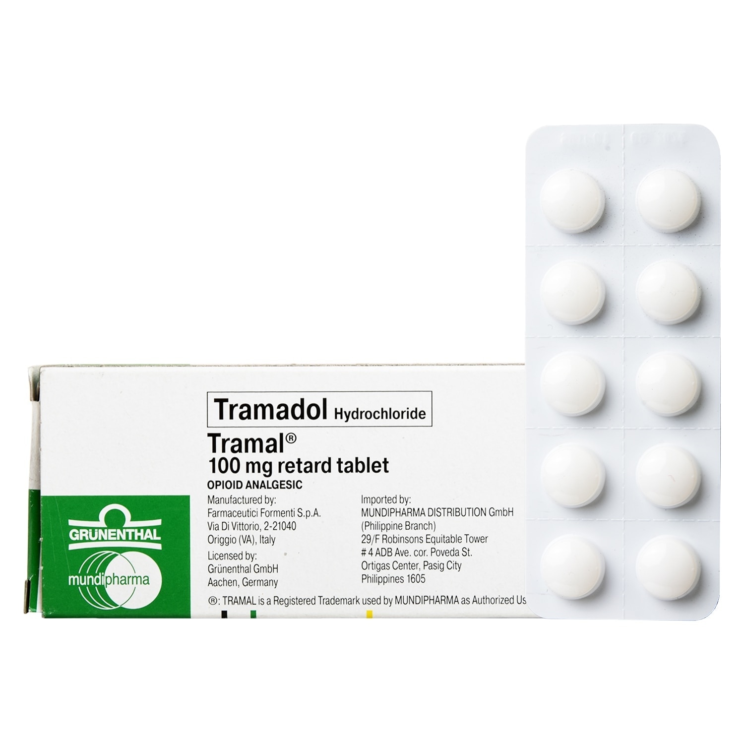 TRAMAL Tramadol HCl 100mg Sold Per Piece [Prescription Required]