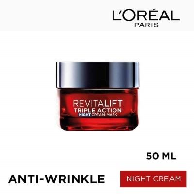 LOREAL Paris Revitalift Triple Action - Anti-Aging Night Cream 50ml (REDUCES FINE LINES)