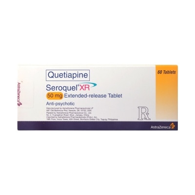 SEROQUEL Quetiapine Fumarate 50Mg Xr 1 Tablet [Prescription Required]