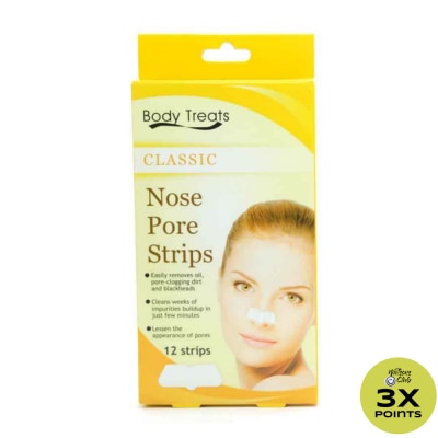 BODY TREATS Classic Nose Pore Strips 12strips